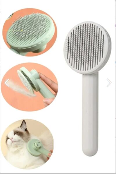 Snow Homs Automatic Cleanable Washable Pet Brush Cat Dog Hair Collector Comb with Buttons