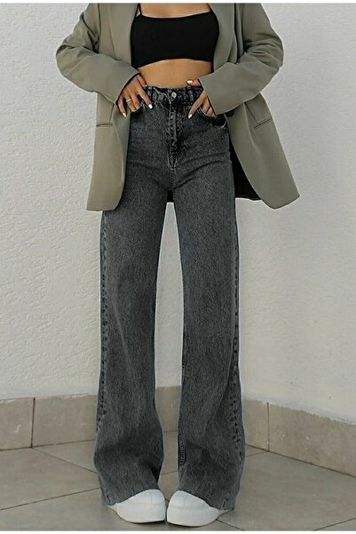 Livik Renesme Flexible High Waist Lycra Wide Leg Jeans - Wide Leg