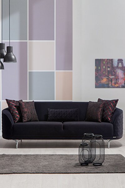 Modalife Bendis Üçlü Salon Oturma Odası Kanepe - Antrasit