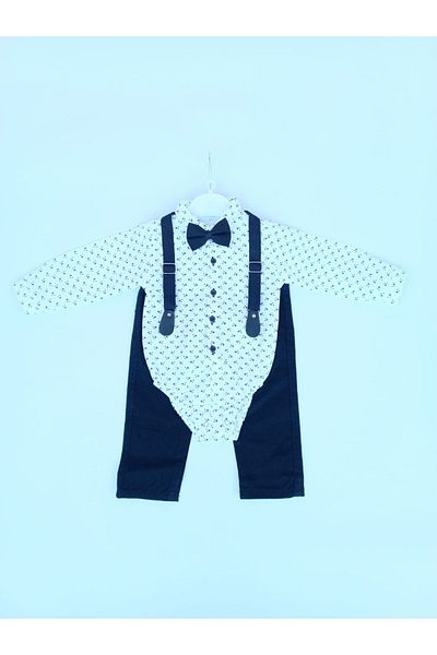 Alingo Baby Boy Pants Shirt Strap Bow Tie Set
