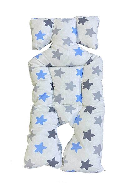 RevuBaby Baby Stroller Pushchair Cushion Pushchair Pad Baby Carrier Cushion Blue Stars