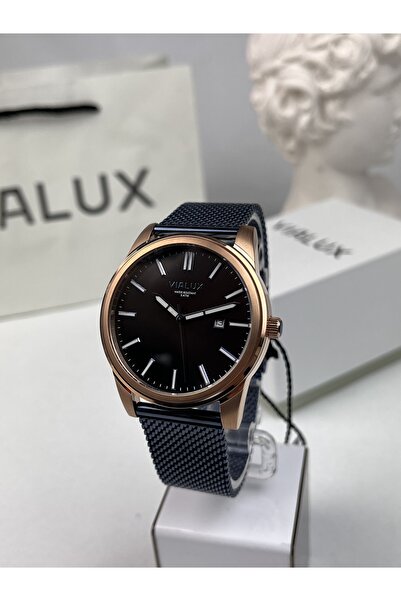 Vialux Çelik Erkek Kol Saati Takvimli 5 Atm Su Geçirmez 2 Yıl Garantili