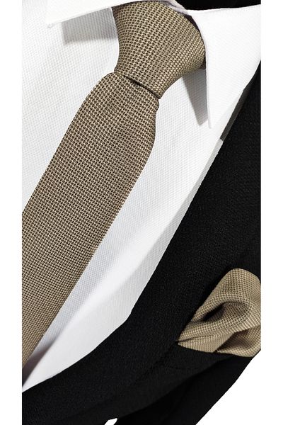 BLC Basic Line Co. Set of 4 Advantage Tie and Handkerchief in Black, Plum, Lavender, Pink and Beige Colors