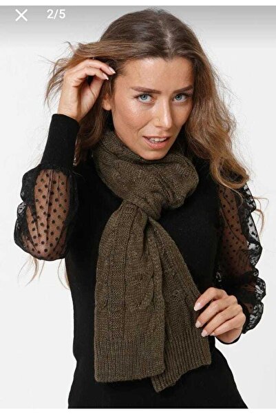 sema aksesuar Дамски плетен елегантен шал с детайли