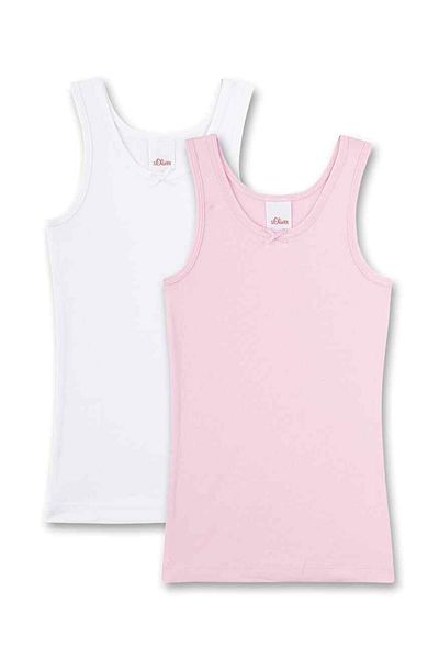 s.Oliver Mädchen Unterhemd 2er Pack - Hemd ohne Arm, Hemd, Feinripp, Baumwolle Stretch