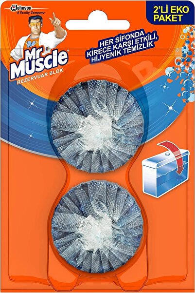 Mr. Muscle Mr Muscle Rezervuar Blok Tuvalet Temizleyici, 2'li Ekonomik Paket,...