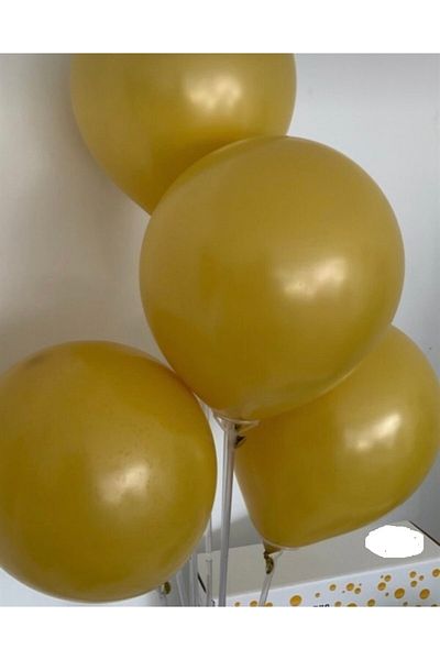 Deniz Party Store Turmeric Retro Latex Balloon 10 Pieces