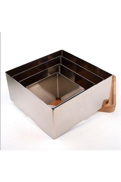 Nar kalıp Narkalıp Square Cake Mold 4 Pieces Depth 10cm