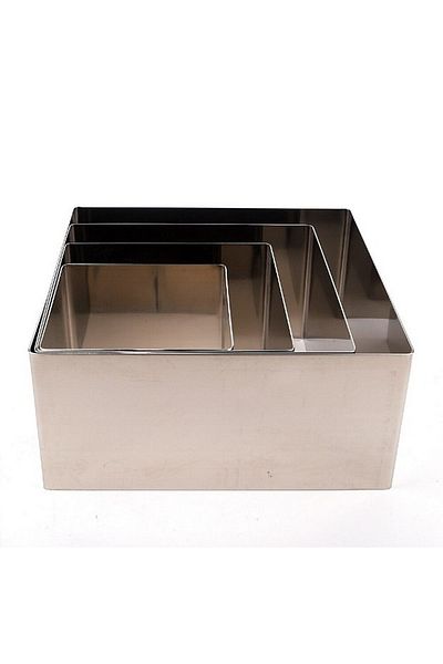 Nar kalıp Narkalıp Square Cake Mold 4 Pieces Depth 10cm