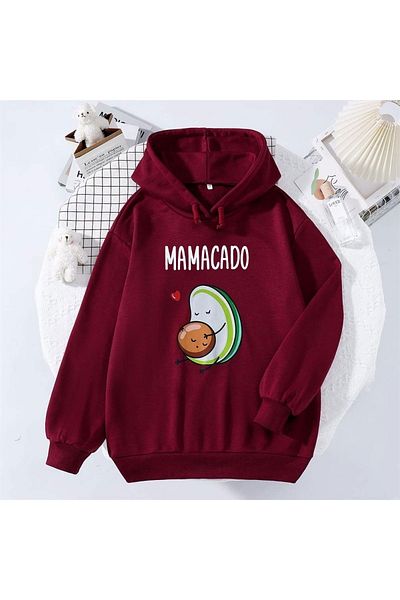 Machetta Суитшърт с качулка и щампа Mamacado за бременни