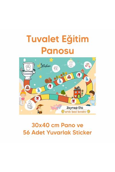 MSticker Eğlenceli Ve Eğitici Tuvalet Eğitimi Sticker Panosu 29x42cm - EGC-75