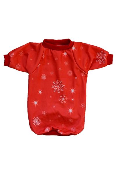 stylie Snowflake Patterned Red Winter Cat and Small Breed Dog Clothes