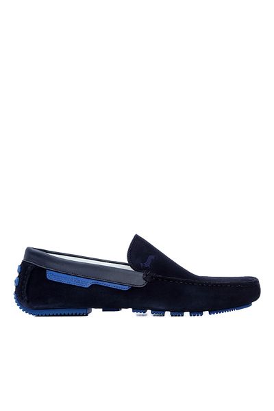 Harmont & Blaine Pantofi Rok din piele albastră pentru bărbați 497 211.5401
