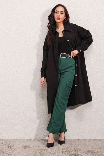 Bigdart Trench Coat - Black - Double-breasted