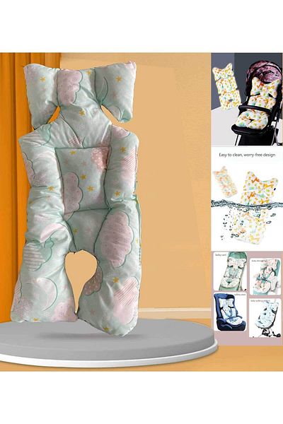 RevuBaby Baby Stroller Stroller Cushion Green Cloud