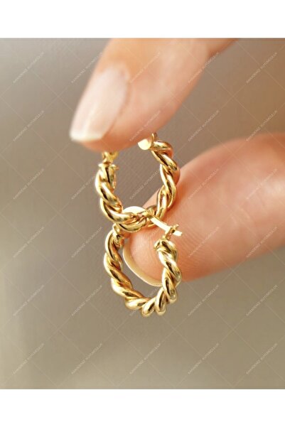 Karadeniz Kuyumculuk Burgu Sarmal Halka Küpe (17 MM ÇAP)