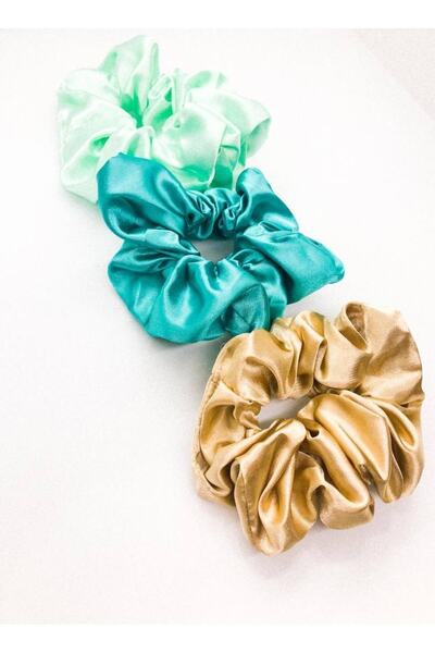 AYMETA TİCARET Set cu catarame din cauciuc pentru păr satinat, 3 piese