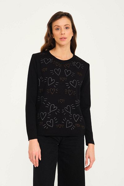 Solo Women's Rhinestone Sweater