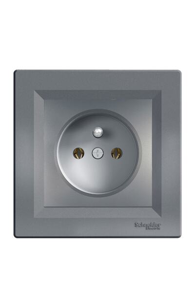 Schneider Electric Schneider Asfora Plus Çelik Ups Priz Çerçeveli - Eph2800162