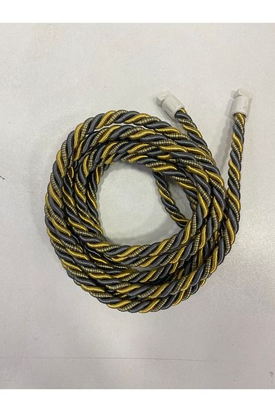SEILL Double-Breasted Fastening Device Rope Cord Backdrop Curtain Cornice Tactical Darkgrey&mustard