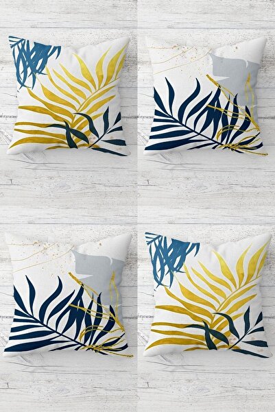 EKO Тропічний візерунок листя з прихованим чохлом на блискавці для подушок диван наволочка набір4шт