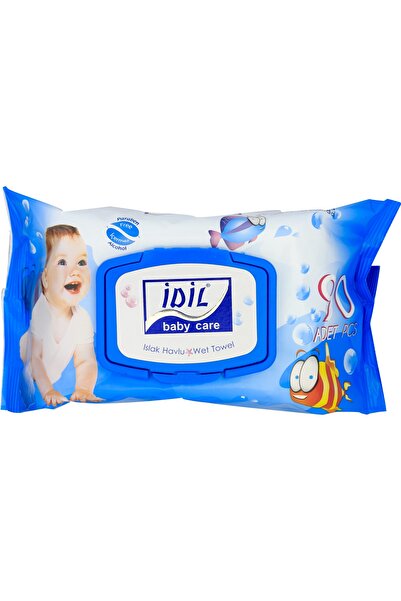 İDİL Kapaklı Islak Havlu 90 Lı X 12 Adet (1080 YAPRAK)