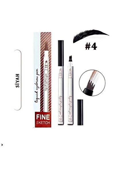 MAQYA Cosmetics Kaş Dövmesi Siyah Ton Suya Dayanaklı Kaş Kontürü Kalemi