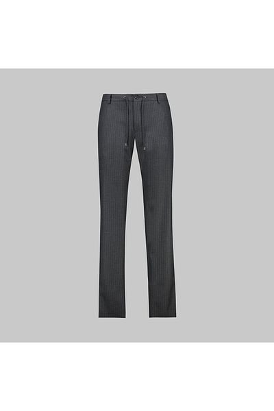 Sarar Interview Jogger Lace-Up Anthracite Striped Sports Trousers
