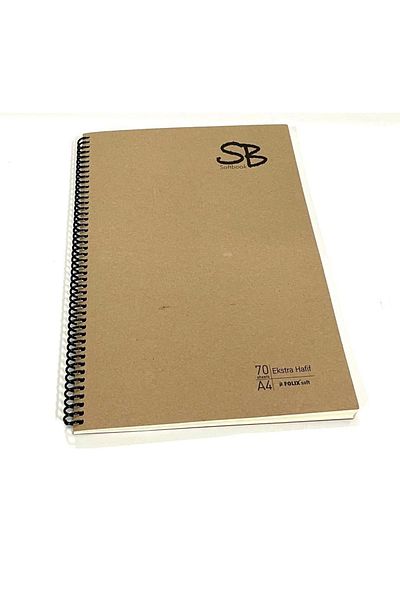 Folix Spiraled A4 Kraft Cover Notebook 70 YpUnlined