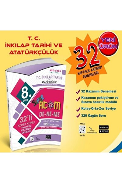 Artı Zeka Yayınları 2024 Baskı 8. Sınıf Süper Atom Inkılap Tarihi Ve Atatürkç...