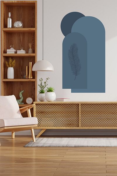 sanatıbedi Feather Bohemian Wall Sticker