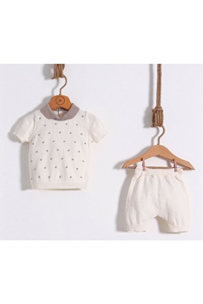 Nipperland Puanlı Kısa Kollu Şortlu Organik Cotton Erkek Bebek Takım