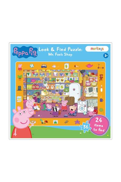Genel Markalar Look & Find Puzzle: Peppa Pig Mr. Fox's Shop - 36 Parça Yapboz Ve Gözlem Oyunu