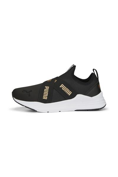 Puma Wired Run Slipon - Kadın Siyah Spor Ayakkabı