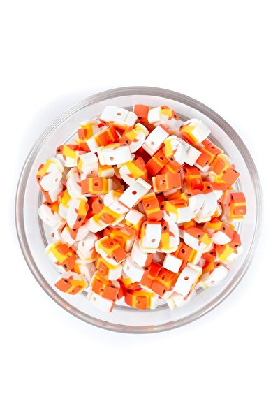 yfhobi 10 Adet - Polimer Fimo Boncuk, Turuncu Balık Desenli Polimer Kil Boncu...