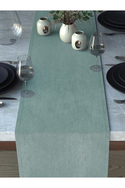 Demor Home Velvet Textured Nile Green Runner