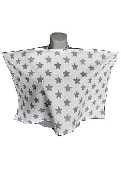 RevuBaby Duffel Nursing Bib Nursing Cover Gray Star