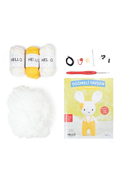 Asel Hobi Tasarım Kit Amigurumi Iepure cu nasturi