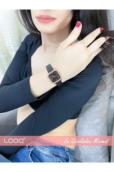 LOOQ الحد الأدنى من ساعة اليد النسائية