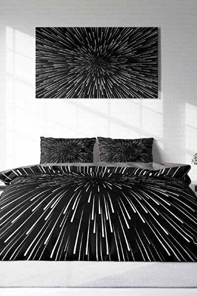 MonoHome Galaxy Star 3d Cotton Satin Double Duvet Cover Set