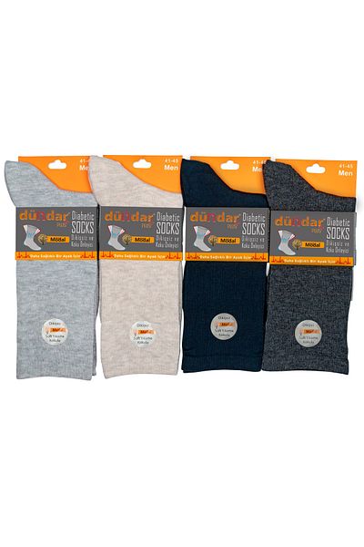 Dündar Men's Bamboo Diabetic Socks 6982 12 Pack