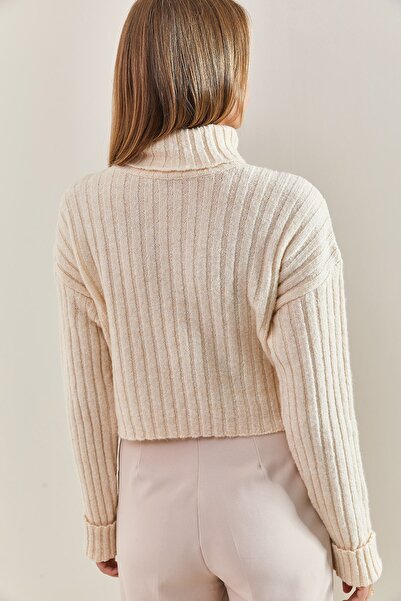 Bianco Lucci Turtleneck Women's Knitwear Sweater