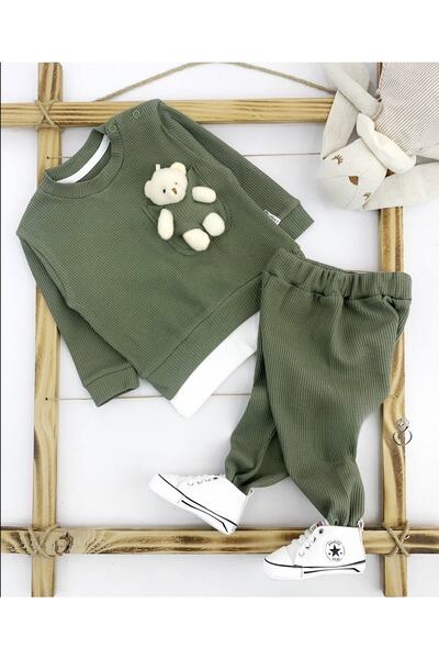 Bebeğin 50 Tonu Baby Pitikare Fabric Pocket Teddy Bear Set of 2