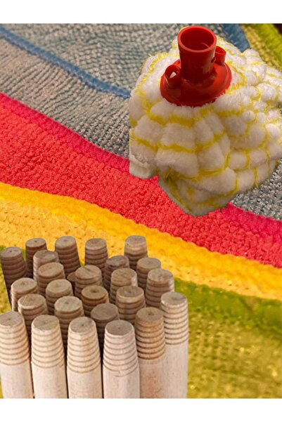 RENK YAPI RÜYASI Balkon Paspası Vilada Ucu+gürgen Sap+4lü Temizlik Bezi Micro...