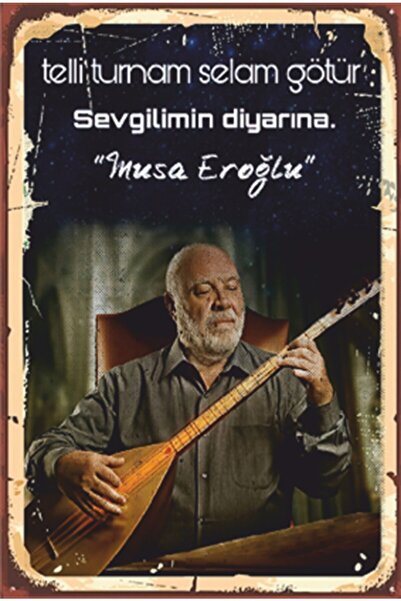 Hayat Poster Musa Eroğlu Retro Ahşap Poster