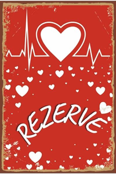 Hayat Poster My Heart Reserved Love Love Retro Wooden Poster
