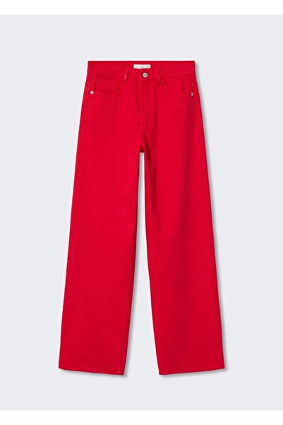 Mango Teen Düz Kesim Yüksek Bel Jean Pantolon
