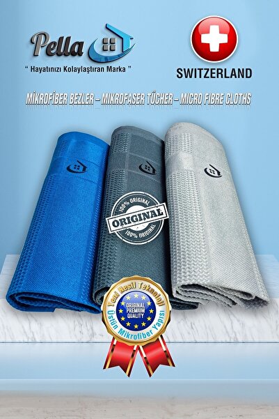 KYC Pella- Orijinal Pella- Mikrofiber Temizlik Bezi (3'LÜ PAKET)