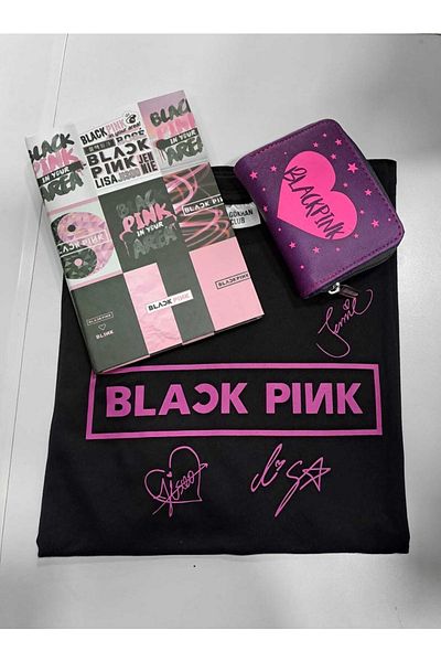GC GÖKHAN CLUB Συνδυασμός πορτοφολιού σημειωματάριου Blackpink Tshirt
