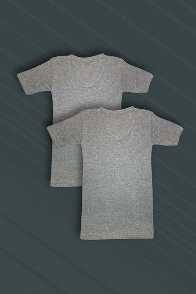 GRI MOR TEKSTIL 100% Cotton 2-Piece Boy Undershirt